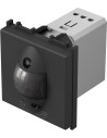 TEM Датчик за движение PIR, 110°, обхват 8m @ h1.2m, ≤ 80W, изисква неутрала, 2M, цвят Черен мат, Modul  - EM32SB
