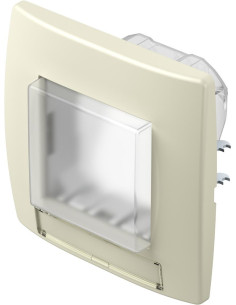 TEM Рамка 2M IP44 за ключове, цвят Крем гланц, Modul - CM22IW - Цена | LEDs4economy