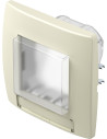 TEM Рамка 2M IP44 за ключове, цвят Крем гланц, Modul - CM22IW - Цена | LEDs4economy