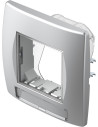TEM Рамка 2M IP44 за контакти, цвят Сребро мат, Modul - CM23ES - Цена | LEDs4economy