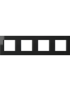 TEM Рамка 2+2+2+2M, цвят Черен гланц, Modul - OL28NB - Цена | LEDs4economy