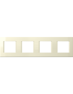 TEM Рамка 2+2+2+2M, цвят Крем гланц, Modul - OL28IW - Цена | LEDs4economy