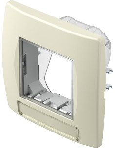TEM Рамка 2M IP44 за контакти, цвят Крем гланц, Modul - CM23IW - Цена | LEDs4economy