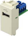 TEM Розетка USB A 2.0 за данни 1M, цвят Крем гланц, Modul - KM51IW - Цена | LEDs4economy