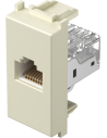 TEM Розетка RJ45 Cat.5e UTP 1M, цвят Крем гланц, Modul - KM37IW - Цена | LEDs4economy