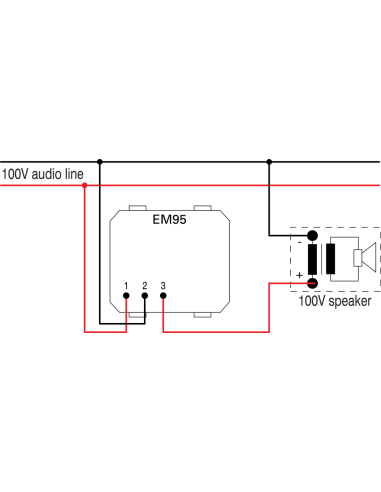 Атенюатор 100V 35W 2M, цвят Крем гланц, Modul TEM