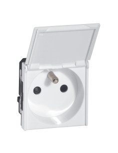 Legrand 077119 Kонтакт 2P+E с капачка Mosaic 2M френски стандарт с автоматични клеми бял - 077119 - Цена | LEDs4economy 2