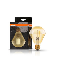 LEDVANCE LED ЛАМПА VINTAGE 1906 LED CL DIAMOND FIL GOLD 40/4,5W/825 E - 4058075091955 - Цена | LEDs4economy