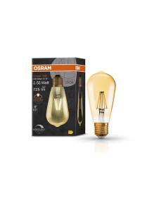 LEDVANCE LED ЛАМПА VINTAGE 1906 LED DIM CL EDISON GOLD55 6,5W/824 E27 - 4099854081514 - Цена | LEDs4economy