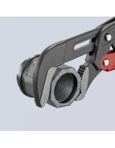Knipex Тръбен ключ с S-образни челюсти 1 ½" и бърза настройка, сиво-фосфатиран, червена ръкохватка 420мм, - K8361015 - Цена | LE 2