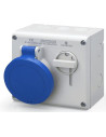 Scame Промишлен контакт 2P+Е 32A IP44 с механична блокировка серия Omnia - 500.3283 - Цена | LEDs4economy