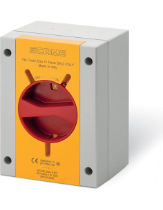 Scame Пакетен прекъсвач Y1 20A 2P I-0 в кутия 110x150x87mm IP66 Isolators - 590.EM2012 - Цена | LEDs4economy