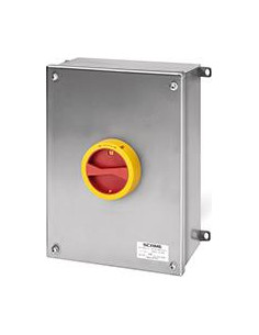 Scame Пакетен прекъсвач Y4 63A 3P+N I-0 в неръждаемо табло 150x220x120mm IP65 Isolators - 590.SEM6305 - Цена | LEDs4economy