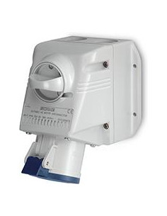 Scame Промишлен контакт с ключ 0/I 2P+Е 32A IP44 серия Optima модел Combi - 513.3253TS - Цена | LEDs4economy