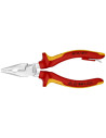 Knipex Комбинирани клещи с остър връх, хромирани, VDE 1000V жълто-червена ръкохватка 145мм, със скоба за окачване,  - K0826145T - 4