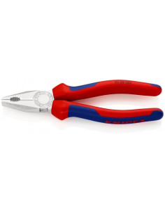 Knipex Комбинирани клещи, хромирани, синьо-червена ръкохватка 180мм, - K0305180 - Цена | LEDs4economy