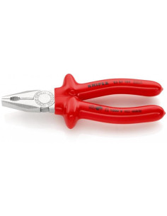 Knipex Комбинирани клещи, хромирани, VDE 1000V гумирана червена ръкохватка 180мм, - K0307180 - Цена | LEDs4economy