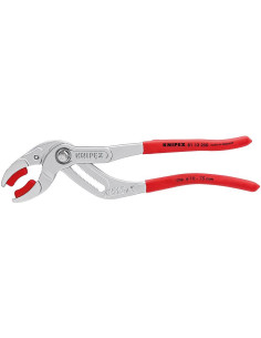 Knipex Клещи за сифони и ВиК връзки, с PVC челюсти, хромирани, червена ръкохватка 250мм, - K8113250 - Цена | LEDs4economy