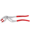 Knipex Клещи за сифони и ВиК връзки, с PVC челюсти, хромирани, червена ръкохватка 250мм,  - K8113250