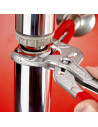 Knipex Клещи за сифони и ВиК връзки, с PVC челюсти, хромирани, червена ръкохватка 250мм,  - K8113250 - 6