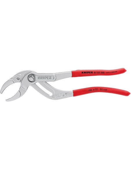 Knipex Клещи за сифони и ВиК връзки, хромирани, червена 