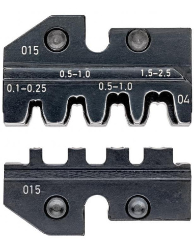 Челюсти CrimpSystem за кримпване на кабелни накрайници 0.1-2.5мм2 неизолирани, Knipex