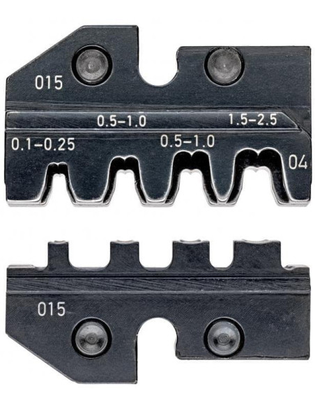 Челюсти CrimpSystem за кримпване на кабелни накрайници 0.1-2.5мм2 неизолирани, Knipex