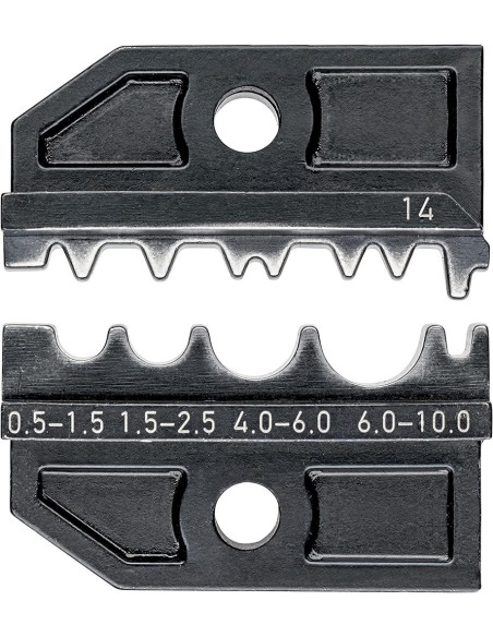 Челюсти CrimpSystem за кримпване на кабелни накрайници 0.5-10мм2 DIN неизолирани, Knipex