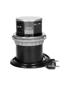 ORNO Мебелна колона Pop-Up, с контакти 3х шуко, 2х USB тип A, кабел 1.5m, Ø100mm, цвят ИНОКС,  - OR-AE-1381(GS) - 3