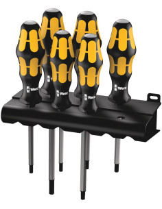 Wera Комплект отвертки, 6x TX, ударна жълто-черна ръкохватка, 977/6 Kraftform Plus - W024410 - Цена | LEDs4economy