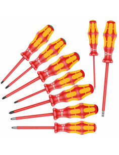 Wera Комплект отвертки, 2х шлиц, 1х PH, 1x PZ, 2x PZ/S и 3x TX, 16x/9 Kraftform VDE 1000V - W133355 - Цена | LEDs4economy