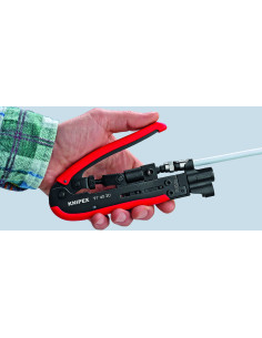 Knipex Инструмент за кримпване на F и BNC конектори RG6/11/59, - K974020SB - Цена | LEDs4economy 2