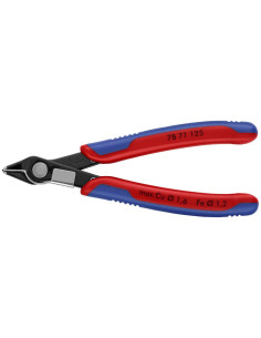 Knipex Клещи резачки Super-Knips, синьо-червена ръкохватка 125мм, с отваряща пружина и уловител за отпадък, - K7871125 - Цена |  2