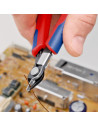 Knipex Клещи резачки Super-Knips, синьо-червена ръкохватка 125мм, с отваряща пружина и уловител за отпадък,  - K7871125 - 4