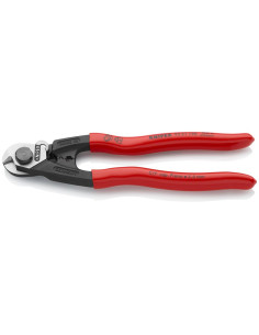 Knipex Ножици за рязане и кримпване на стоманено въже до Ø5мм, червена ръкохватка 190мм, - K9561190 - Цена | LEDs4economy