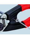 Knipex Ножици за рязане и кримпване на стоманено въже до Ø5мм, червена ръкохватка 190мм,  - K9561190 - 5