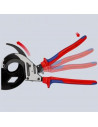 Knipex Ножици за рязане на кабел до 600мм2, синьо-червена ръкохватка 320мм, с отваряща пружина,  - K9532320 - 3