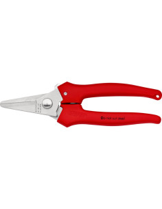 Knipex Ножици за рязане на оплетка, хромирани, червена ръкохватка 140мм, с отваряща пружина, - K9505140 - Цена | LEDs4economy