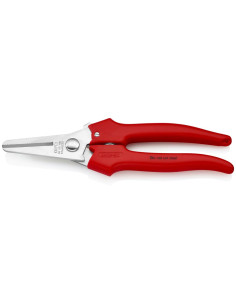 Knipex Ножици за рязане на оплетка, хромирани, червена ръкохватка 190мм, с отваряща пружина, - K9505190 - Цена | LEDs4economy