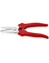 Knipex Ножици за рязане на оплетка, хромирани, червена ръкохватка 190мм, с отваряща пружина,  - K9505190 - 3
