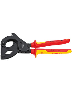 Knipex Ножици за рязане на кабел до 380мм2, VDE 1000V жълто-червена ръкохватка 315мм, с отваряща пружина, - K9536315A - Цена | L