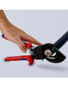 Knipex Ножици за рязане на кабел до 240мм2, синьо-червена ръкохватка 250мм, с отваряща пружина,  - K9531250 - 7