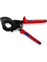 Knipex Ножици за рязане на кабел до 240мм2, синьо-червена ръкохватка 250мм, с отваряща пружина,  - K9531250 - 13