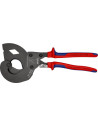 Knipex Ножици за рязане на стоманена тел до Ø1 ¼", синьо-червена ръкохватка 340мм, с фиксатор,  - K9532340SR - 2