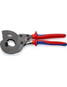 Knipex Ножици за рязане на стоманена тел до Ø1 ¼", синьо-червена ръкохватка 340мм, с фиксатор,  - K9532340SR - 3