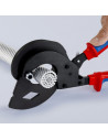 Knipex Ножици за рязане на стоманена тел до Ø1 ¼", синьо-червена ръкохватка 340мм, с фиксатор,  - K9532340SR - 4