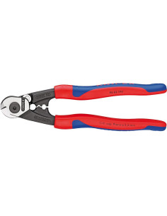 Knipex Ножици за рязане и кримпване на кабел до 10мм2, синьо-червена ръкохватка 190мм, - K9562190 - Цена | LEDs4economy 2