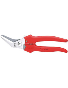 Knipex Ножици извити за рязане на оплетка, хромирани, червена ръкохватка 185мм, с отваряща пружина, - K9505185 - Цена | LEDs4eco