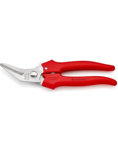 Knipex Ножици извити за рязане на оплетка, хромирани, червена ръкохватка 185мм, с отваряща пружина, - K9505185 - Цена | LEDs4eco 2