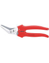 Knipex Ножици извити за рязане на оплетка, хромирани, червена ръкохватка 185мм, с отваряща пружина,  - K9505185 - 3
